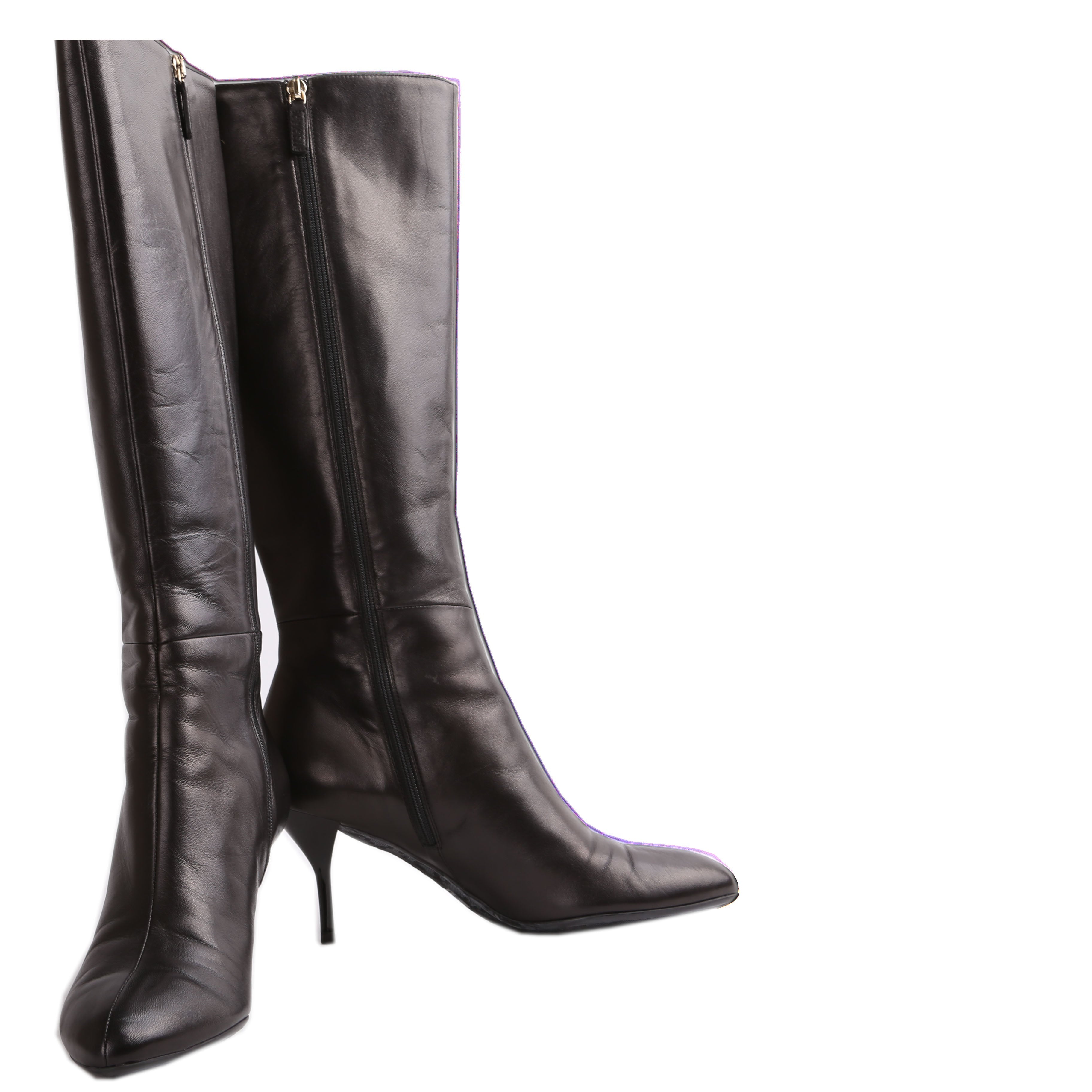 Gucci Calf High Leather Boots Size 38.5