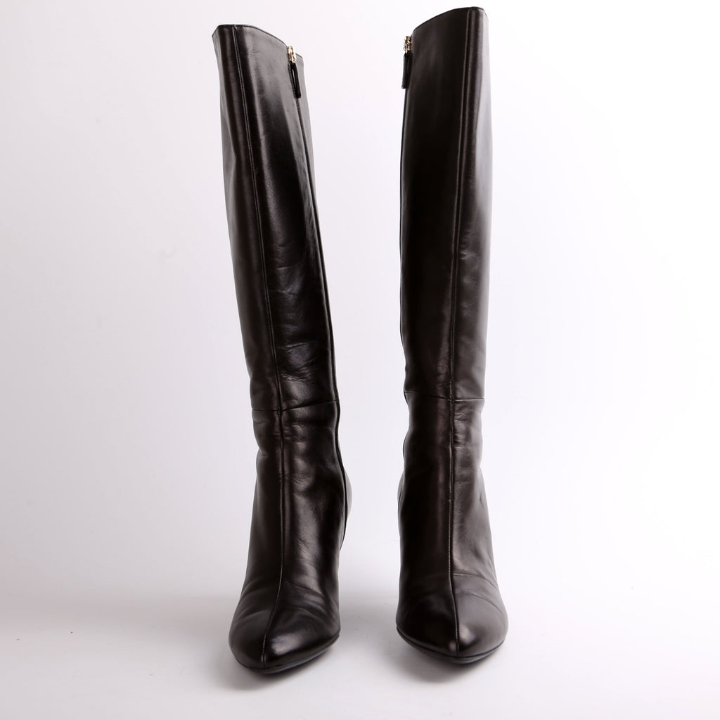 Gucci Calf High Leather Boots Size 38.5