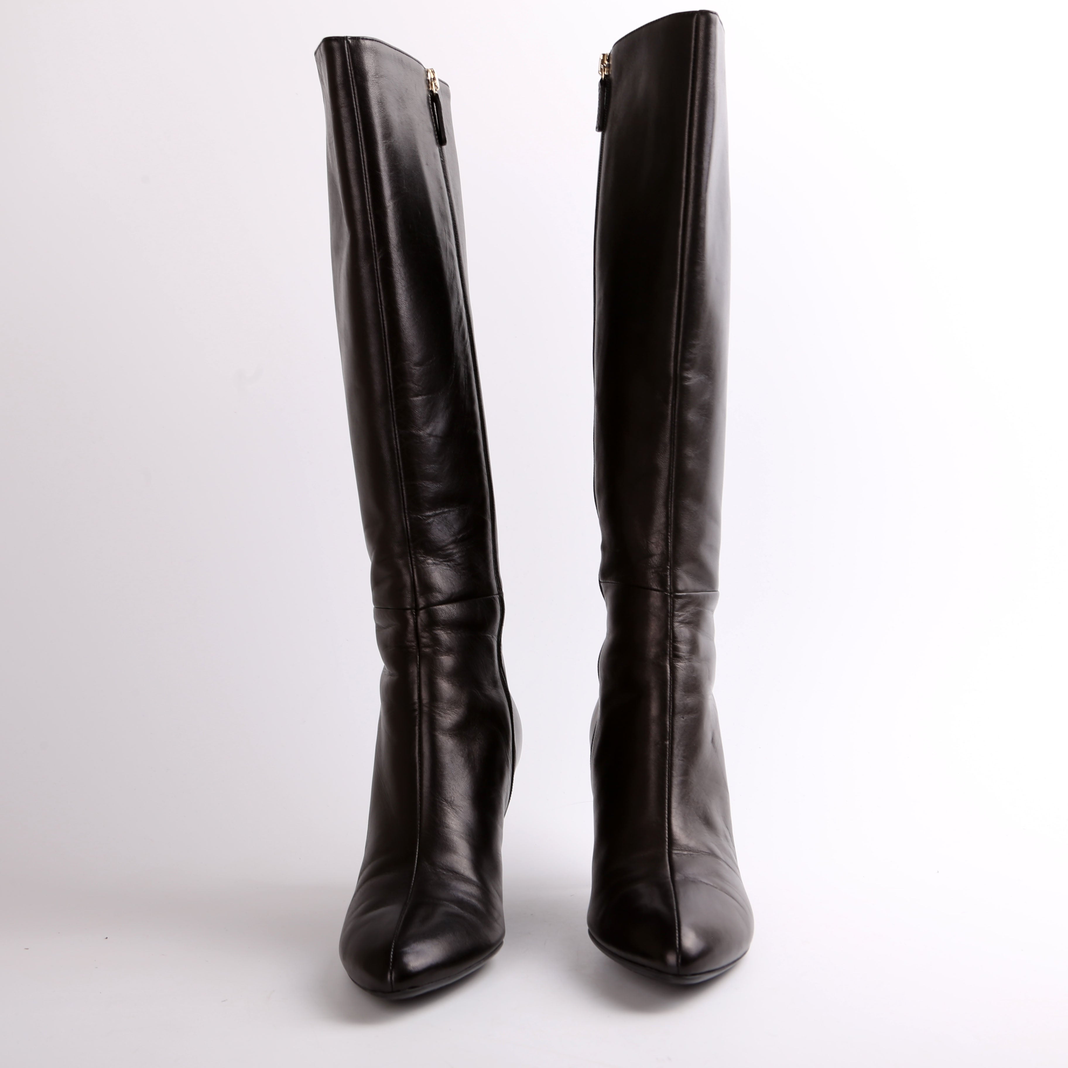 Gucci Calf High Leather Boots Size 38.5