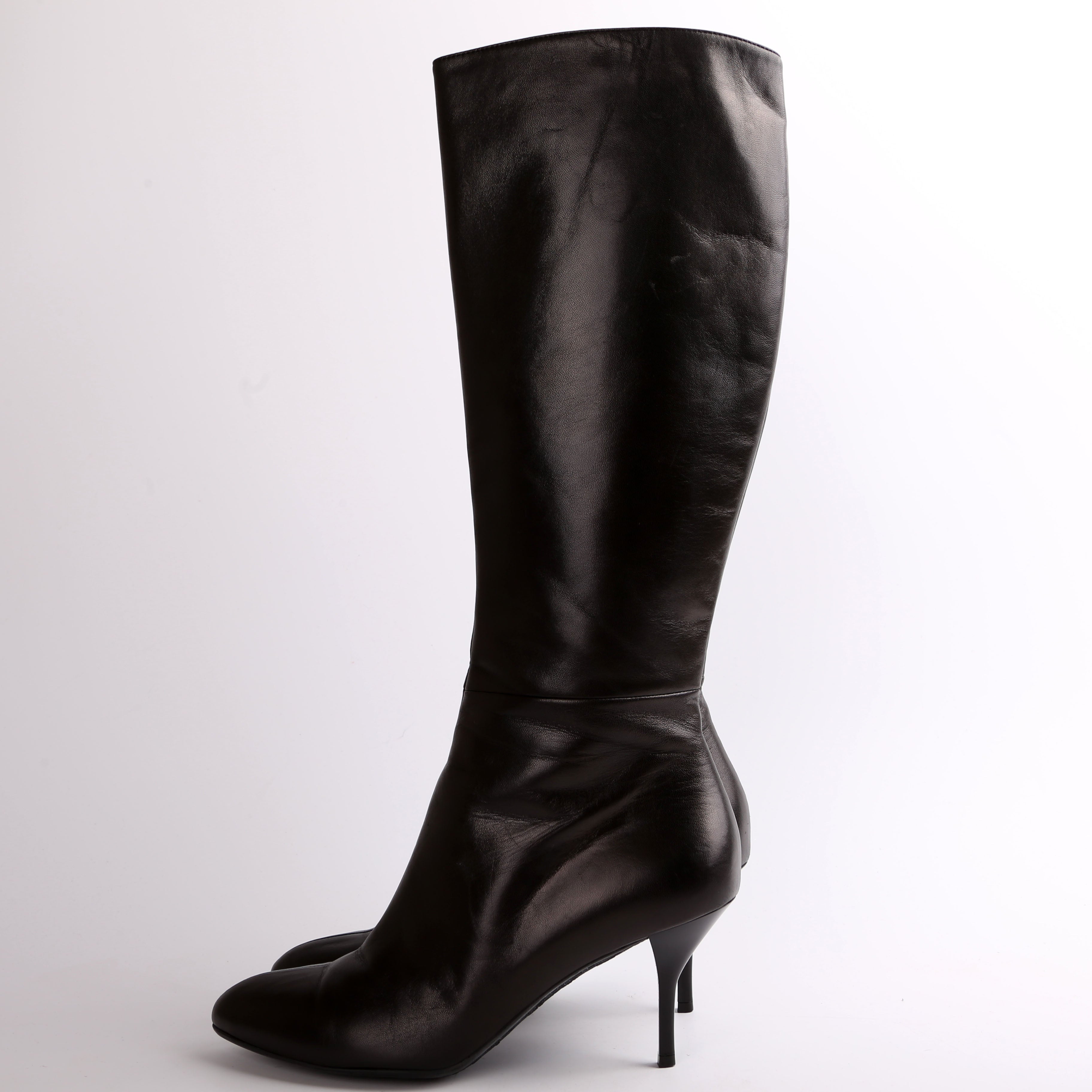 Gucci Calf High Leather Boots Size 38.5