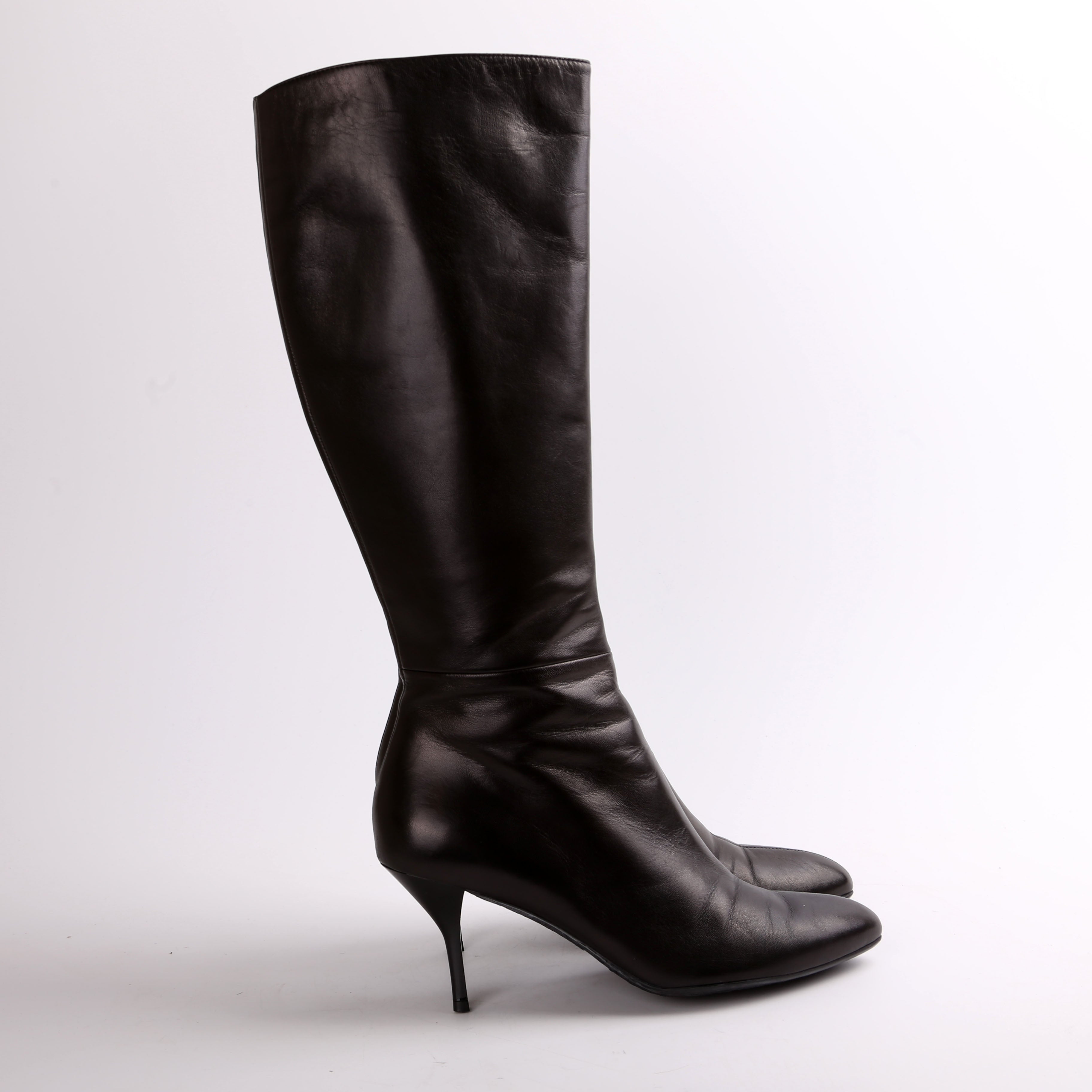 Gucci Calf High Leather Boots Size 38.5