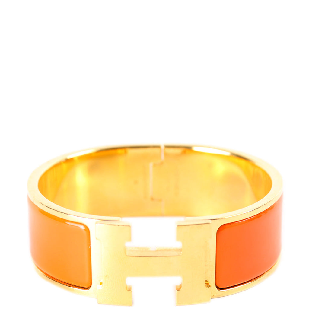 Clic Clac Wide PM Bracelet Gold/Orange