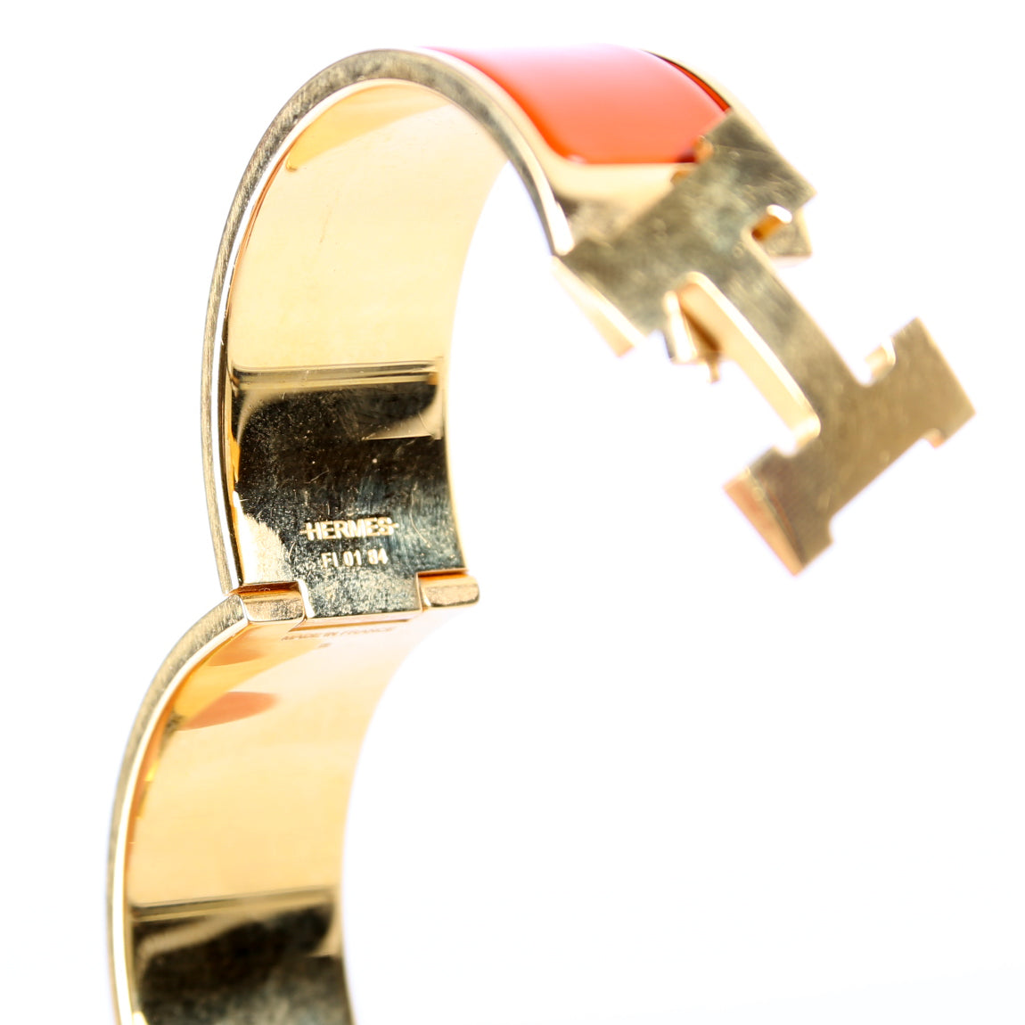 Clic Clac Wide PM Bracelet Gold/Orange