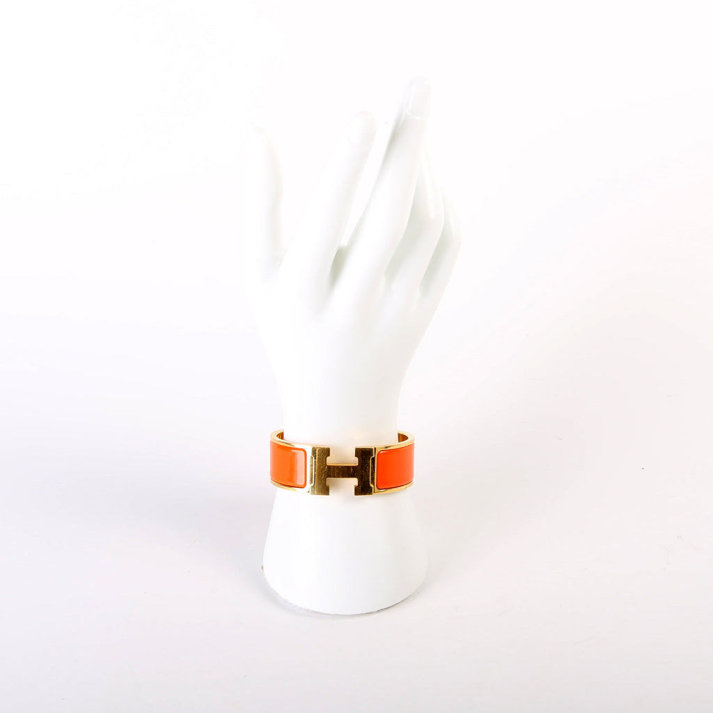 Clic Clac Wide PM Bracelet Gold/Orange