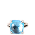 Chatelaine 14MM Hampton Blue Ring Topaz/925/PAVE Size 7