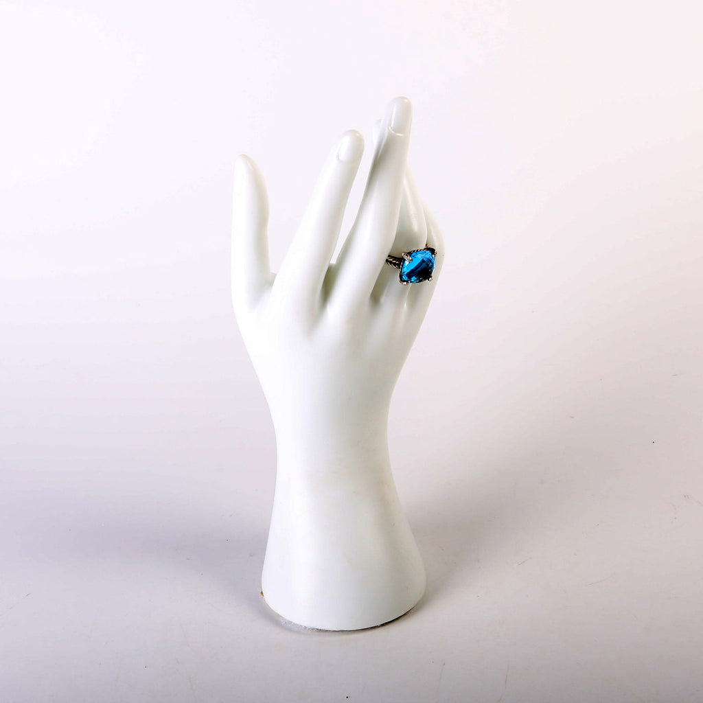 Chatelaine 14MM Hampton Blue Ring Topaz/925/PAVE Size 7