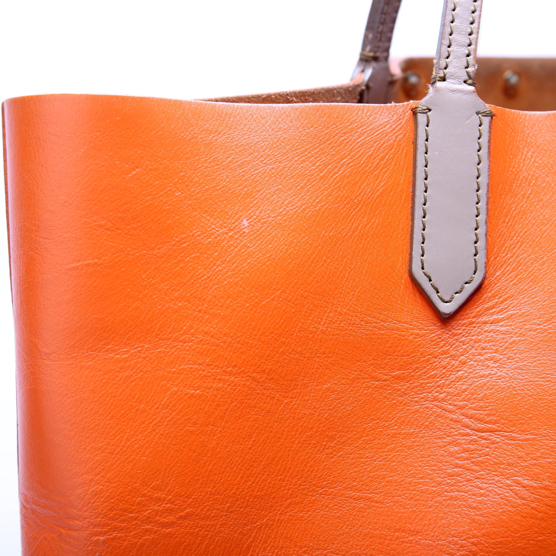 Antigona Soft Shopping Leather Orange