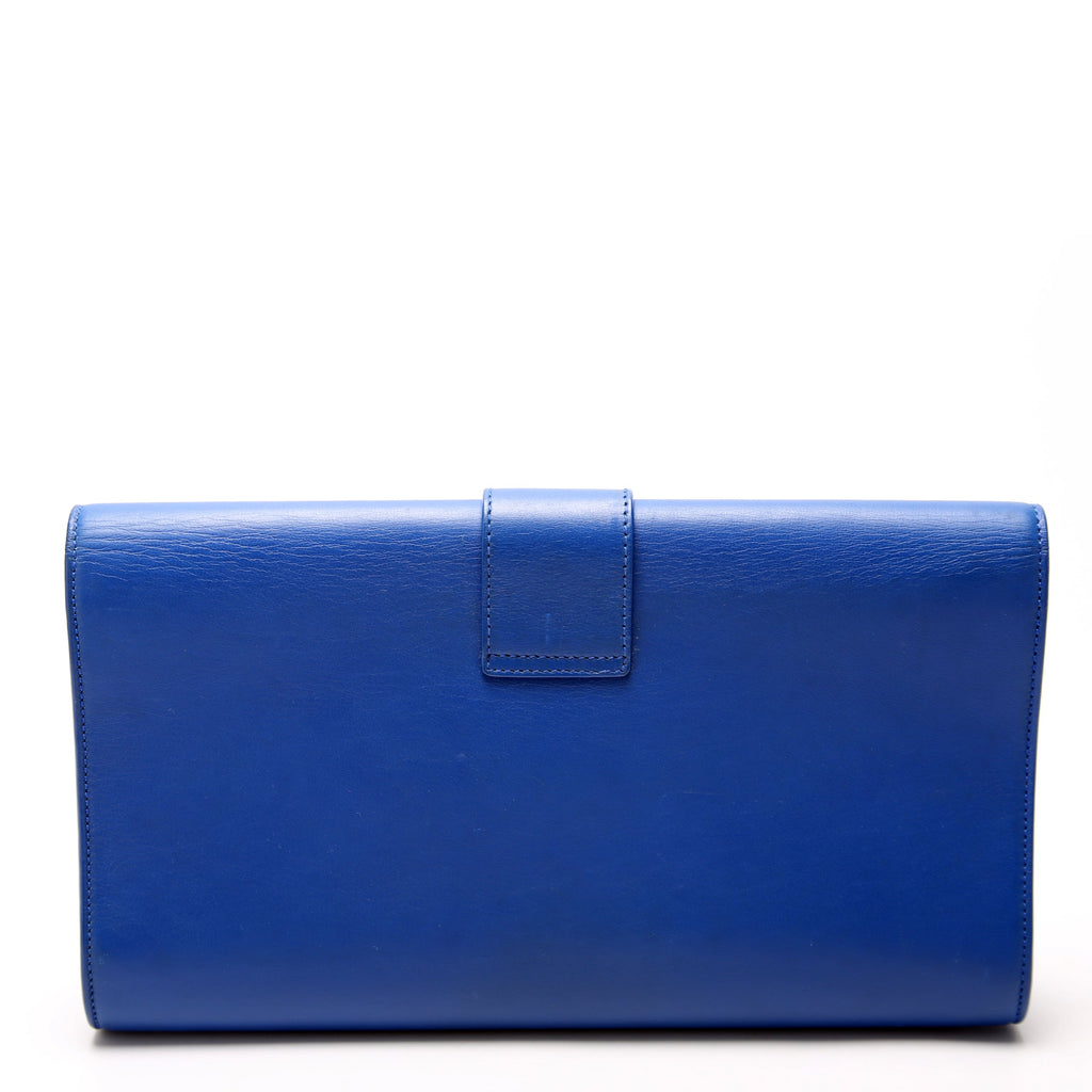 Classic Y Ligne Clutch Smooth Leather Blue