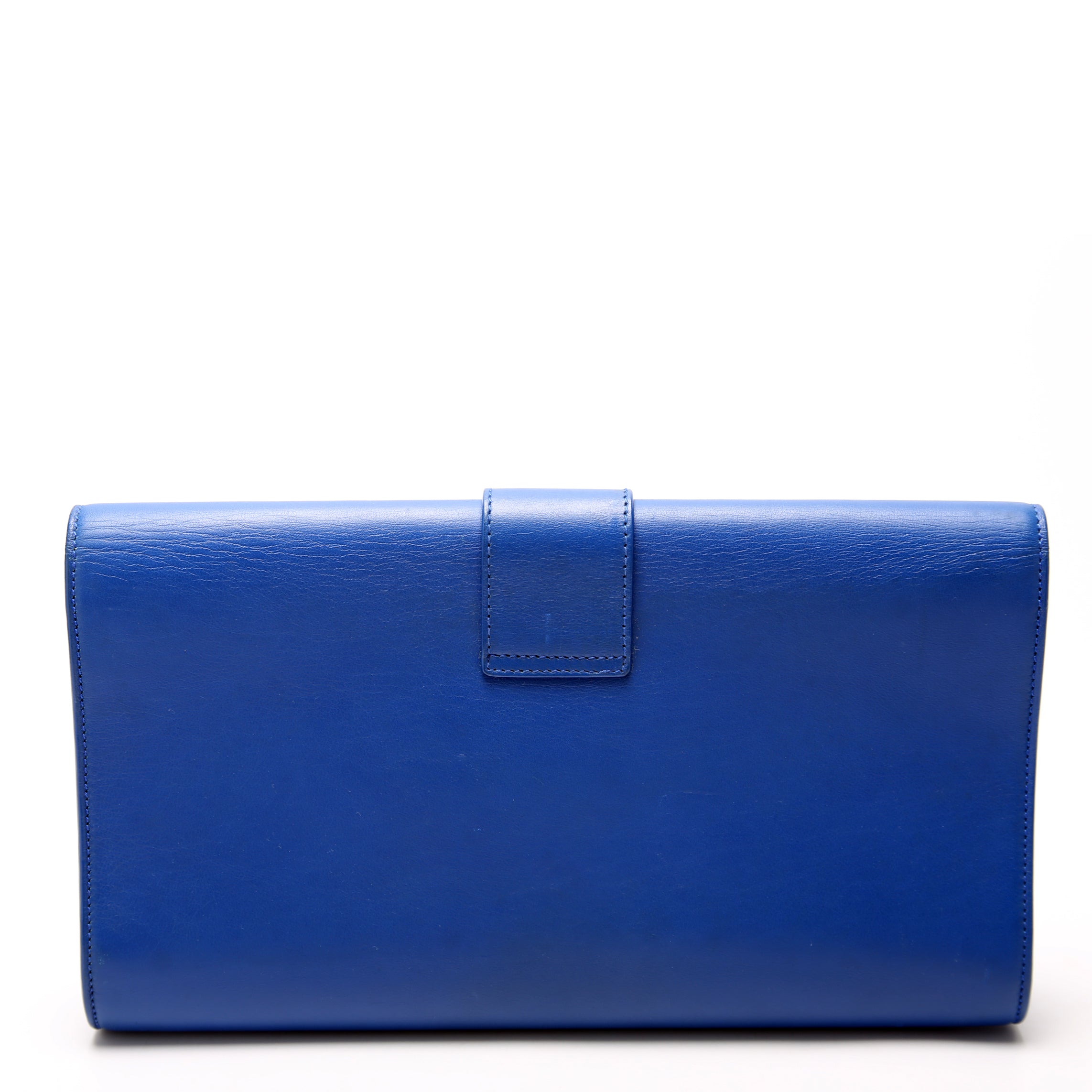 Classic Y Ligne Clutch Smooth Leather Blue