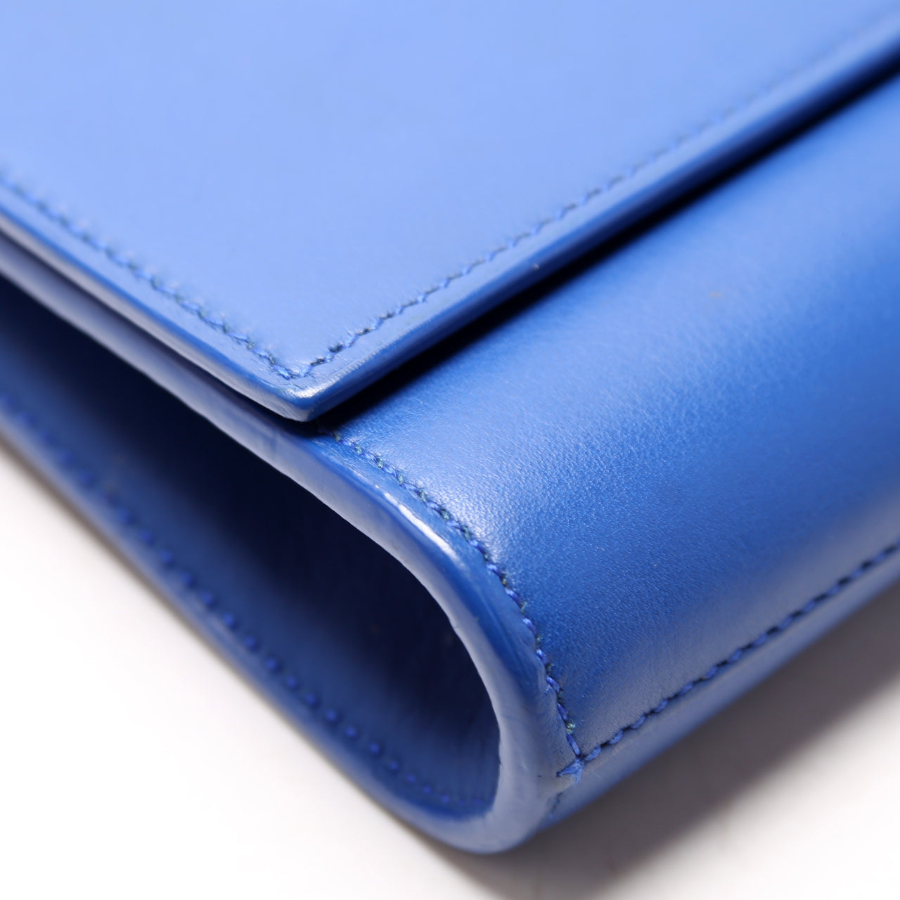 Classic Y Ligne Clutch Smooth Leather Blue