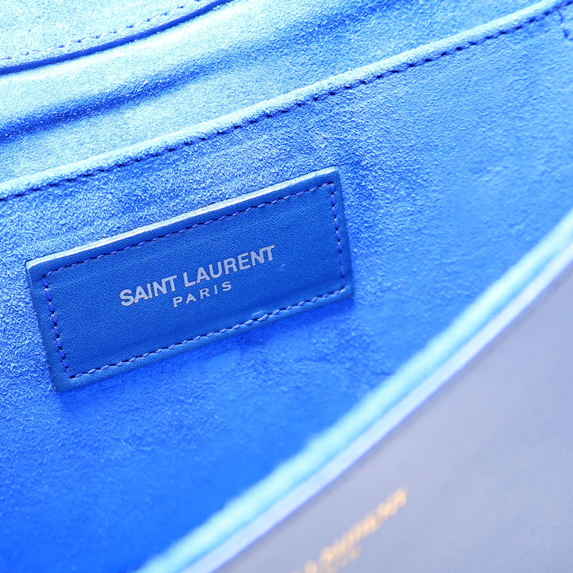 Classic Y Ligne Clutch Smooth Leather Blue