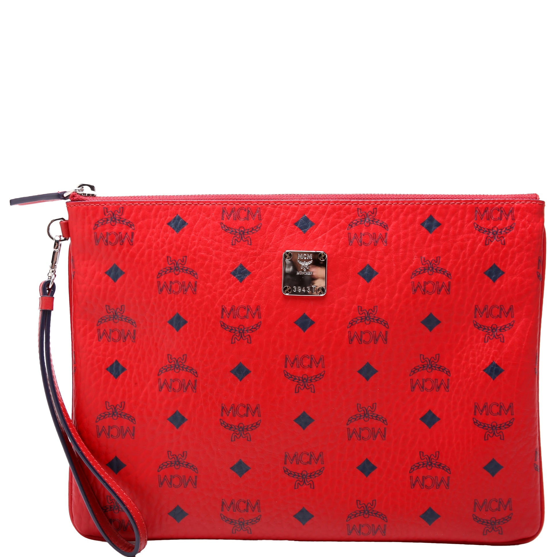 Visetos Zip Wristlet Pouch Clutch Red