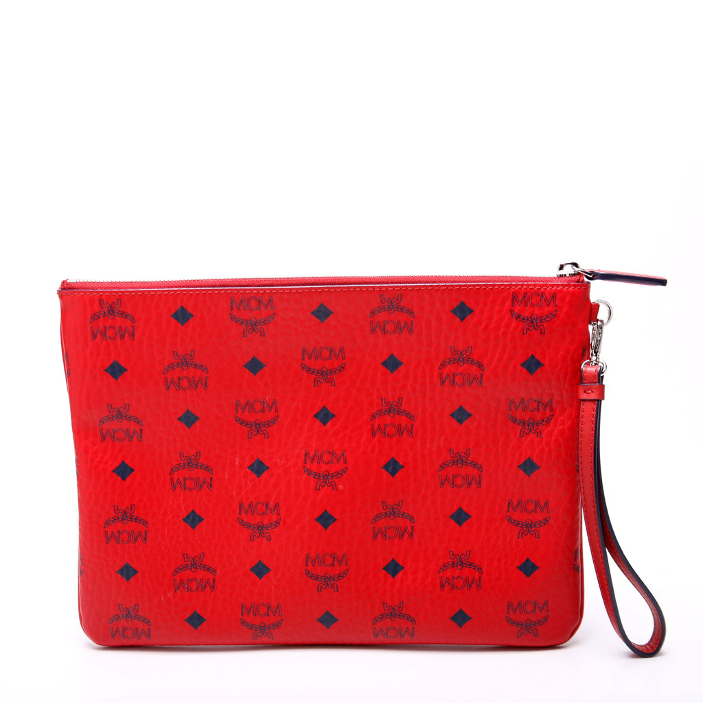 Visetos Zip Wristlet Pouch Clutch Red