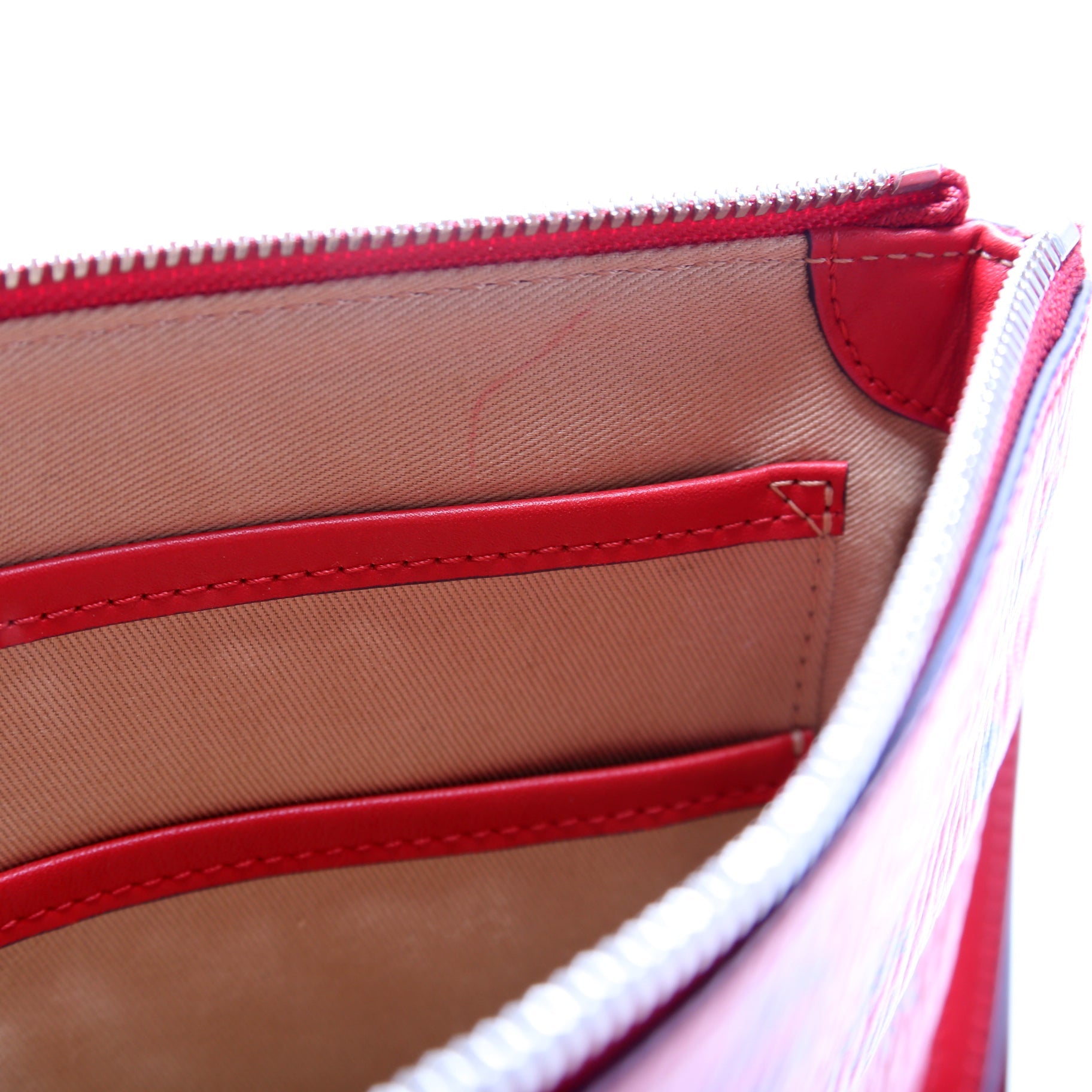 Visetos Zip Wristlet Pouch Clutch Red