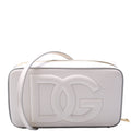 DG Logo Calfskin Small Camera Bag White