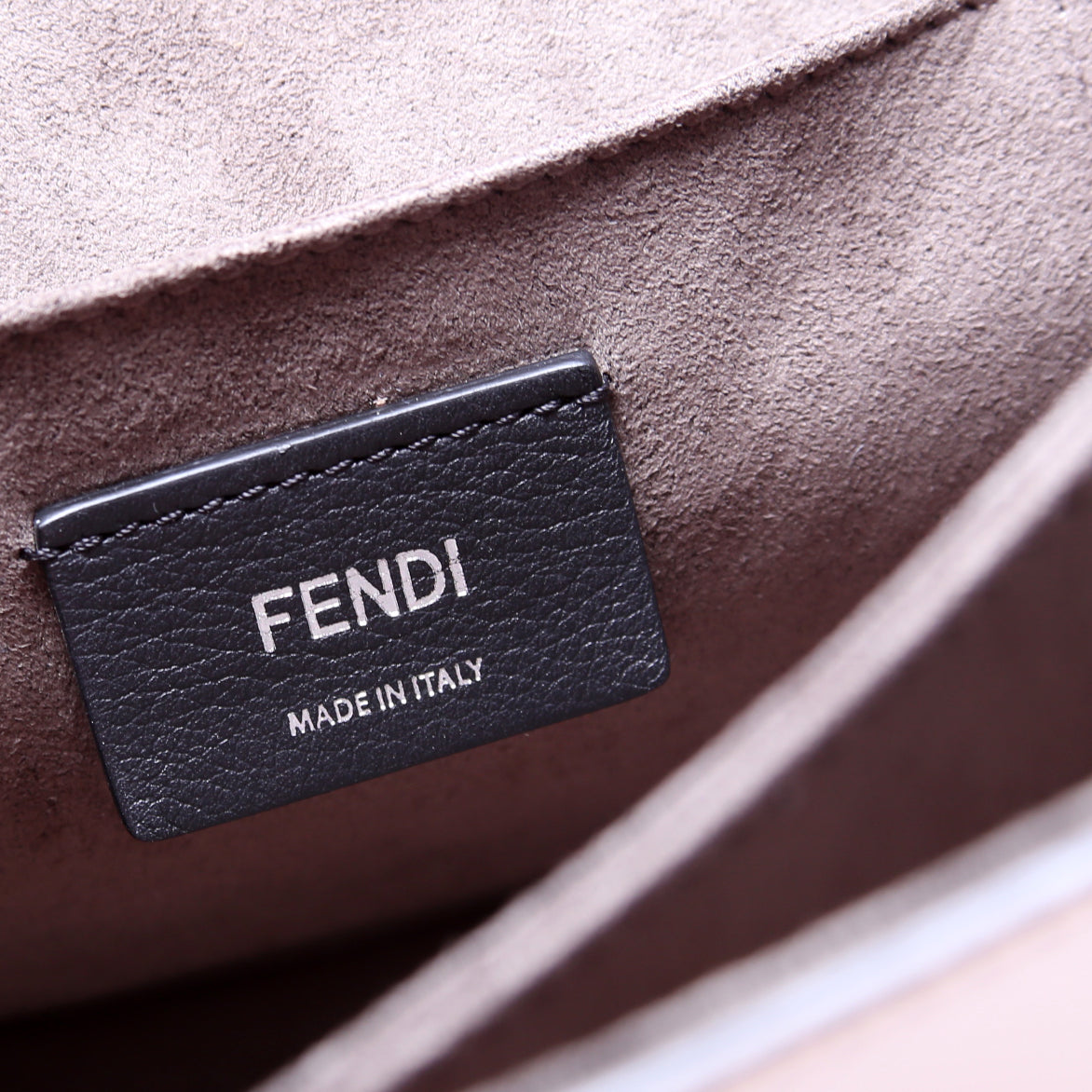 Kan I Scalloped Leather Studded Shoulder Bag Nude