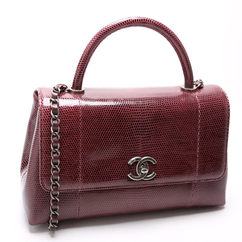 Coco Top Handle Small Lizard 21M Purple