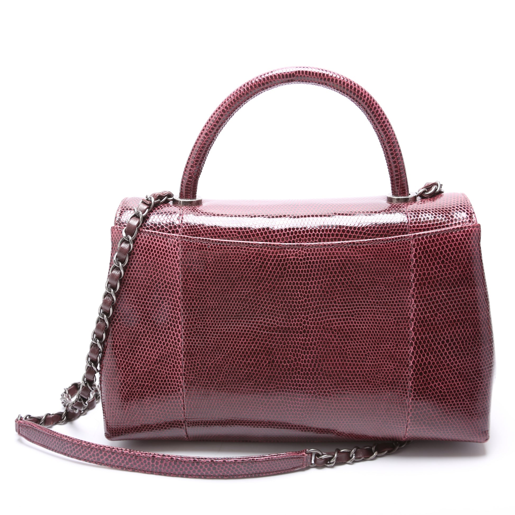 Coco Top Handle Small Lizard 21M Purple