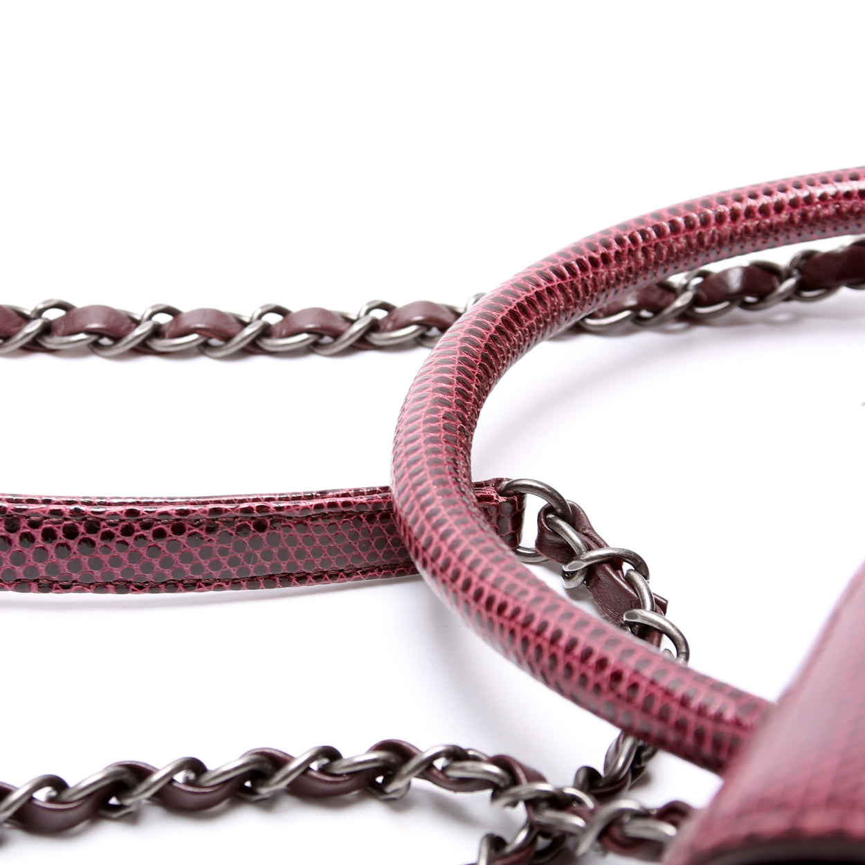 Coco Top Handle Small Lizard 21M Purple