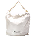 Chanel 22 Quilted Large Hobo White