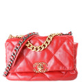 Quilted Goatskin 19 Medium Flap 30+M Red