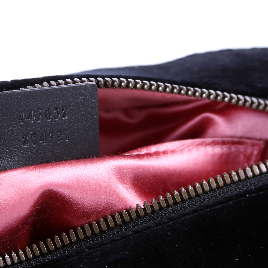 447632 Marmont Small Velvet Camera Bag Black