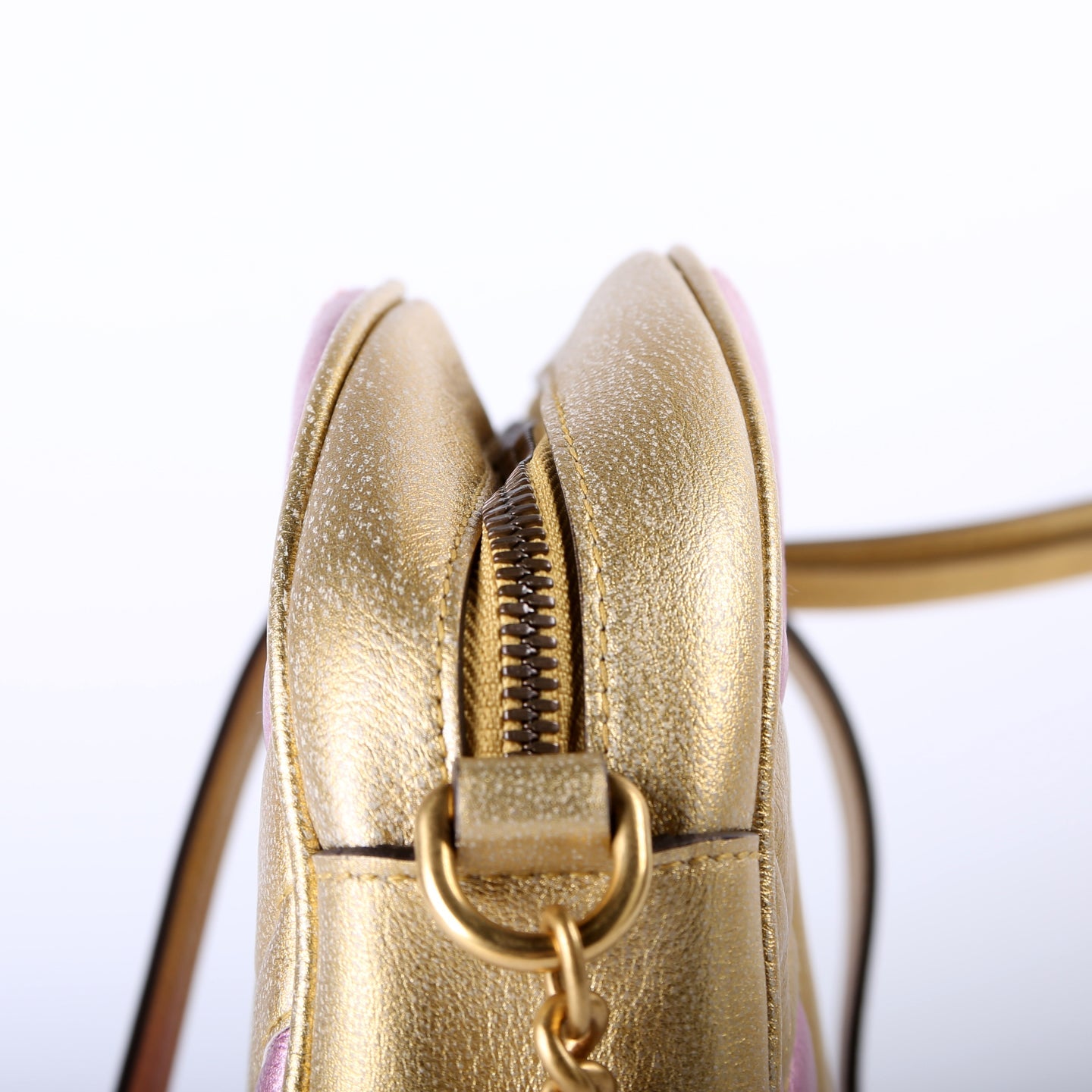 550454 Marmont Mini Round Gold/Pink