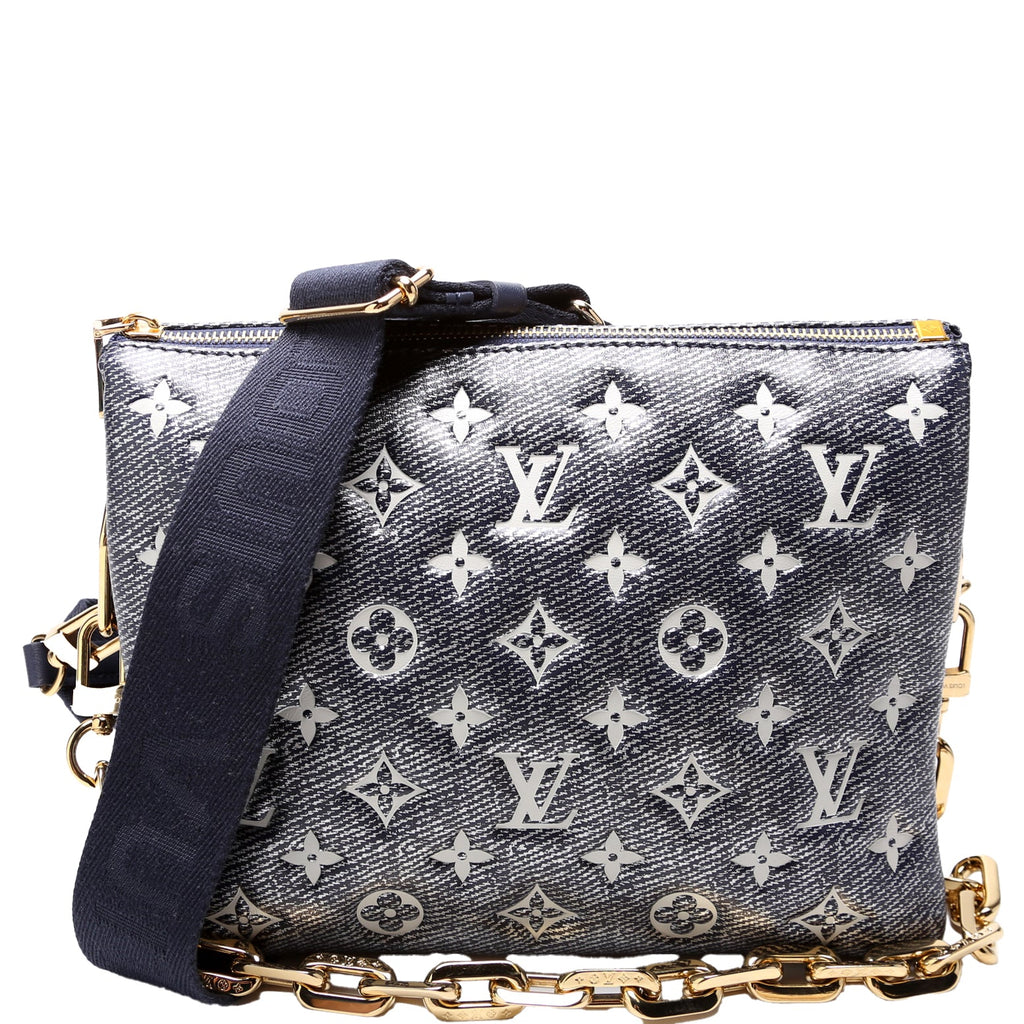 Coussin PM NM Denim Printed Lambskin