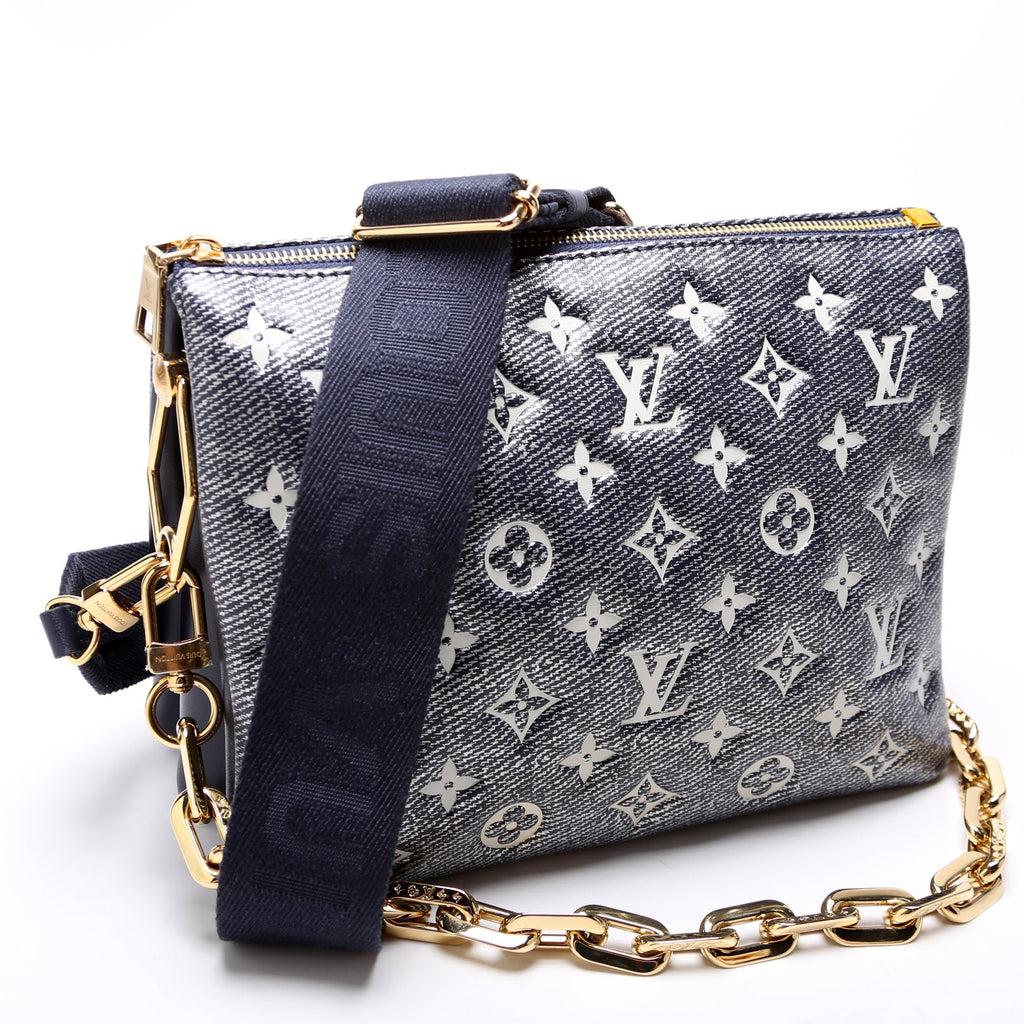 Coussin PM NM Denim Printed Lambskin