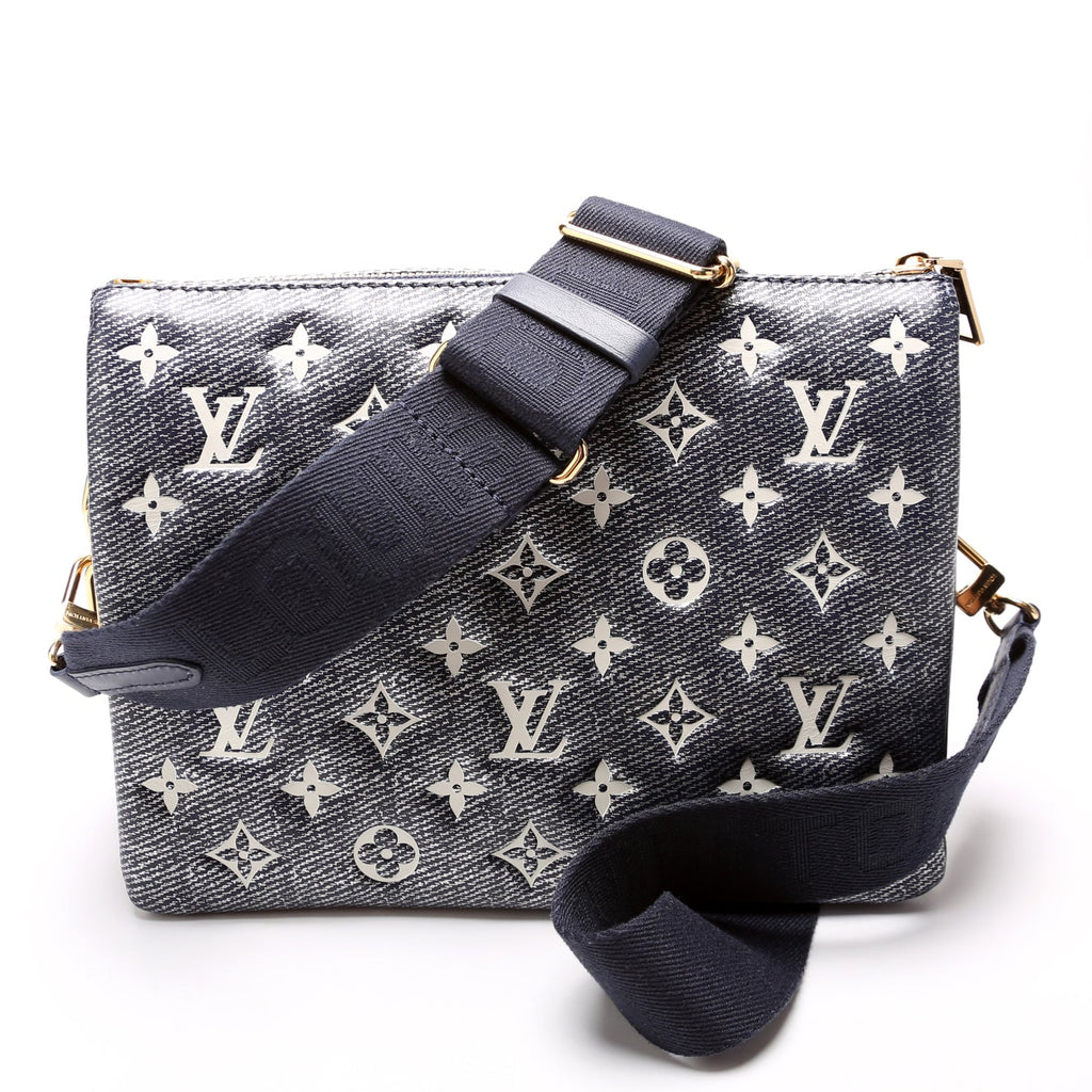 Coussin PM NM Denim Printed Lambskin