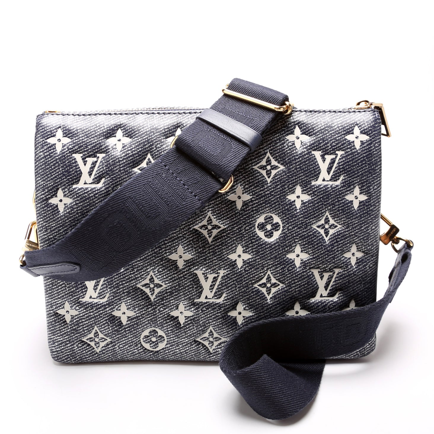 Coussin PM NM Denim Printed Lambskin