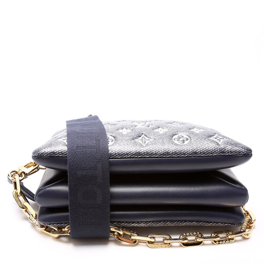 Coussin PM NM Denim Printed Lambskin