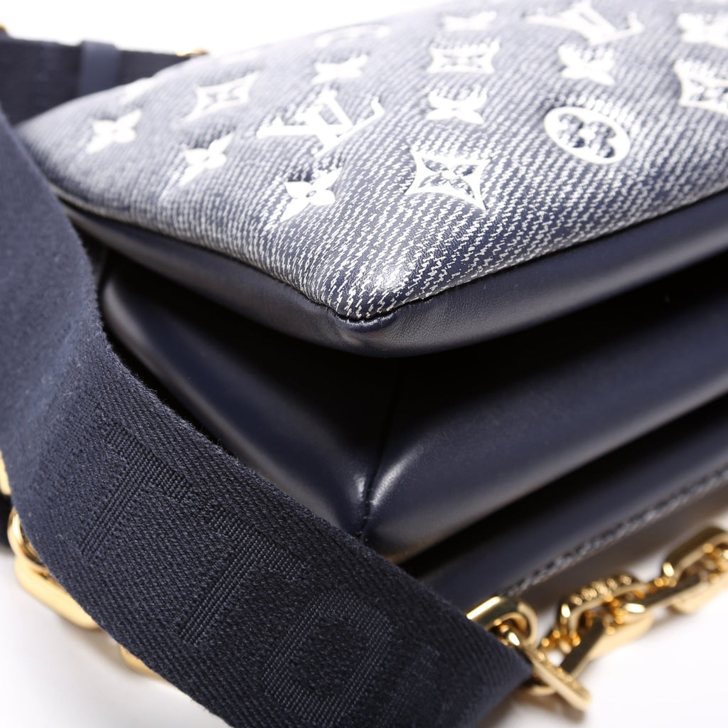 Coussin PM NM Denim Printed Lambskin