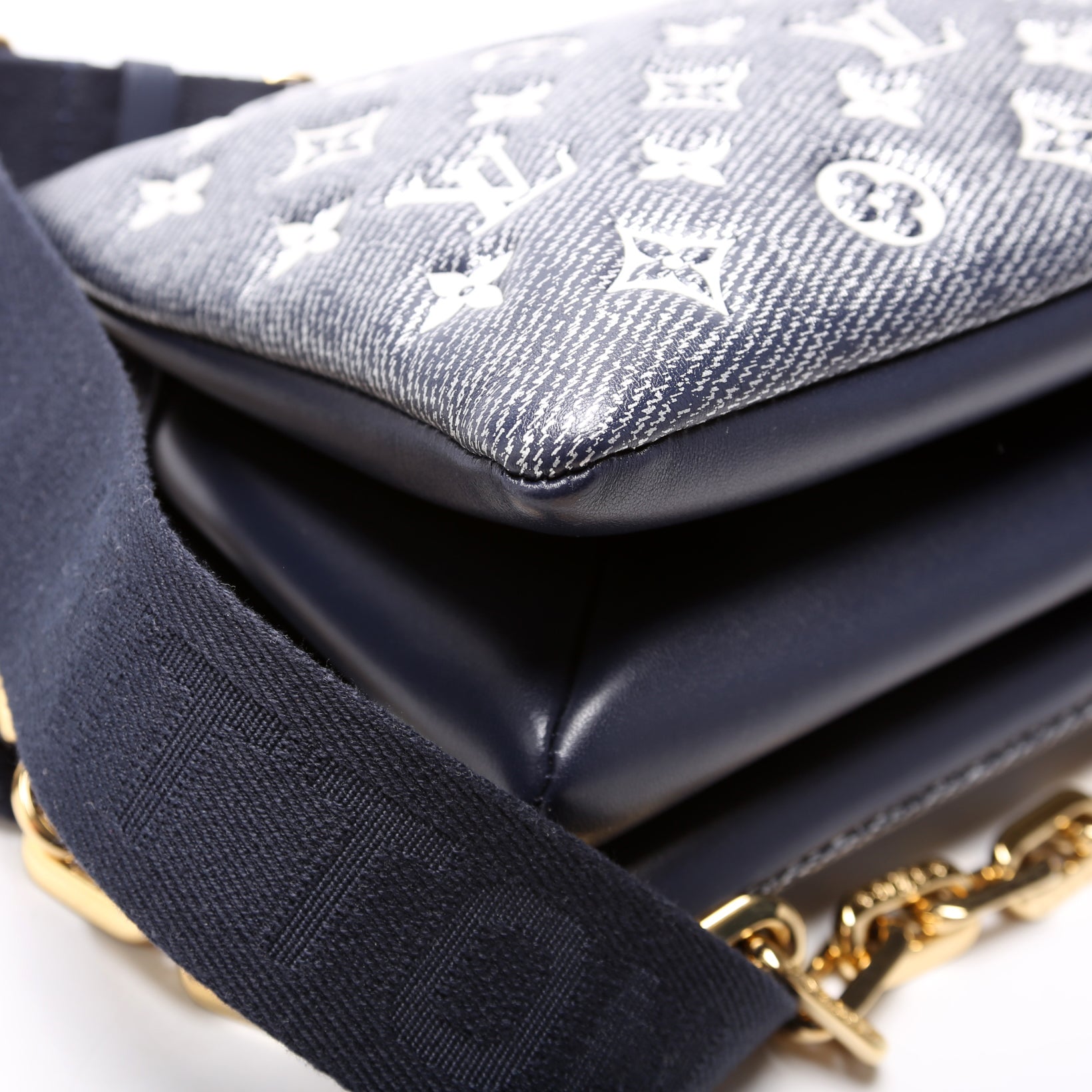 Coussin PM NM Denim Printed Lambskin