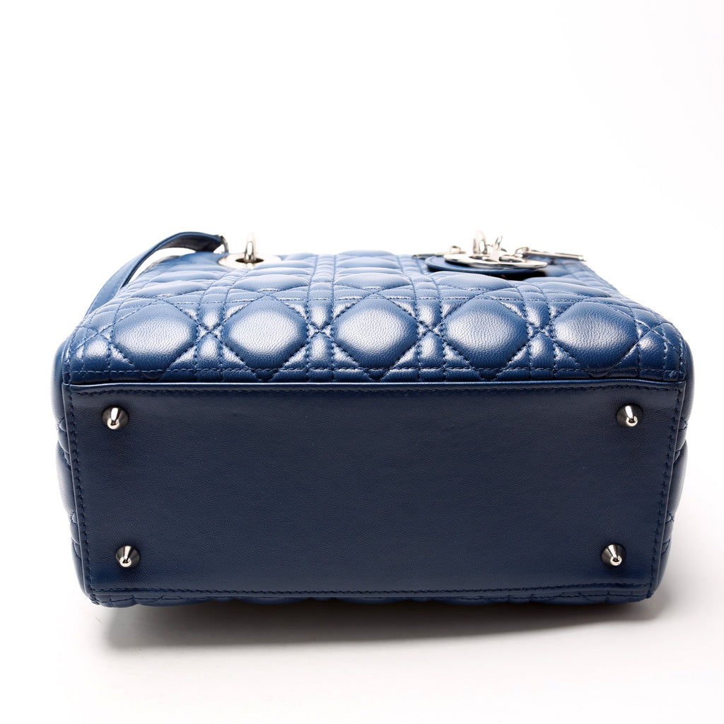 Lady Dior Medium Lambskin Blue
