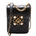 North South Flap Bag Pearl/Resin CC Quilted Lambskin 30M