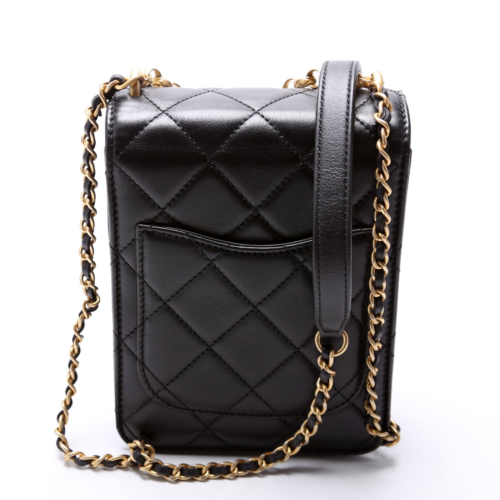 North South Flap Bag Pearl/Resin CC Quilted Lambskin 30M