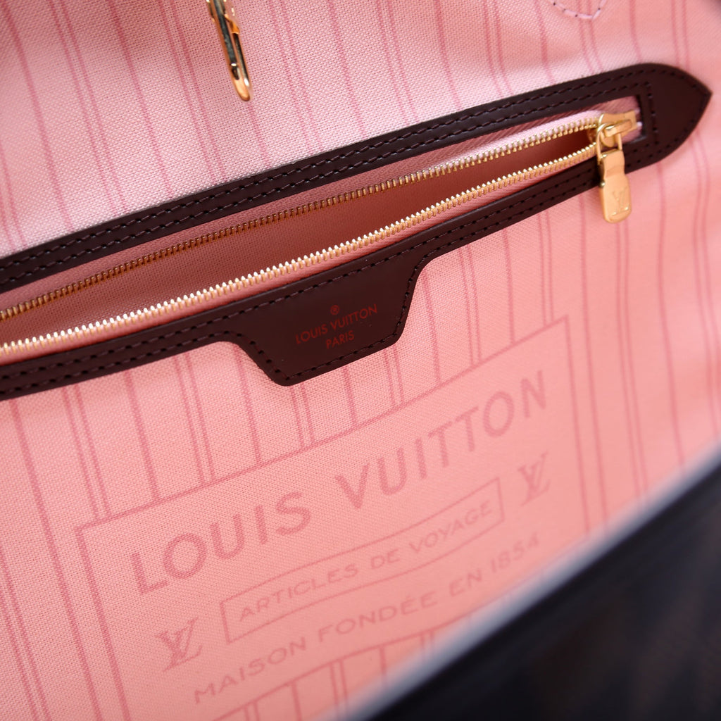 Neverfull W/Wallet MM Damier Ebene Pink