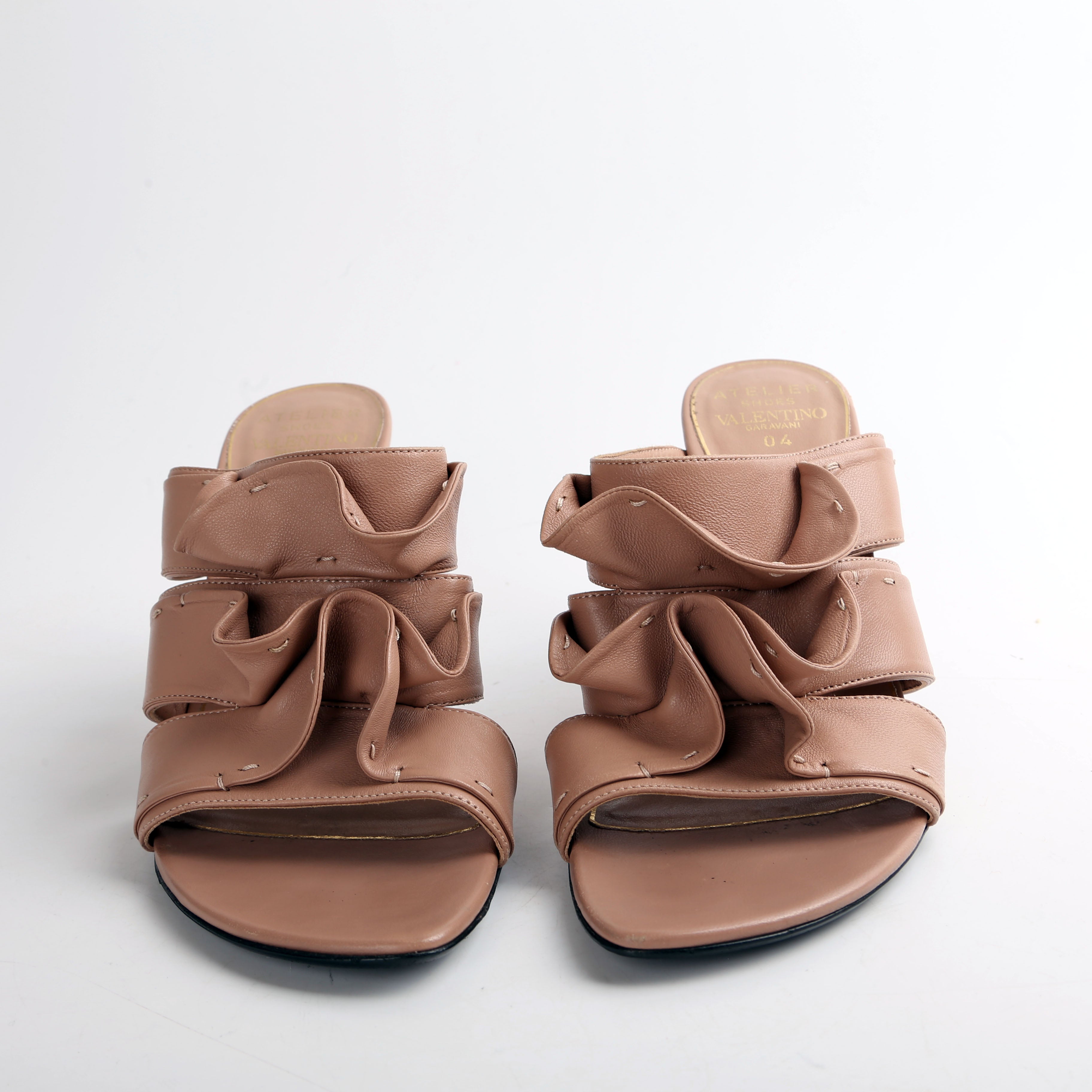 Ruched Sandal Heels Size 40