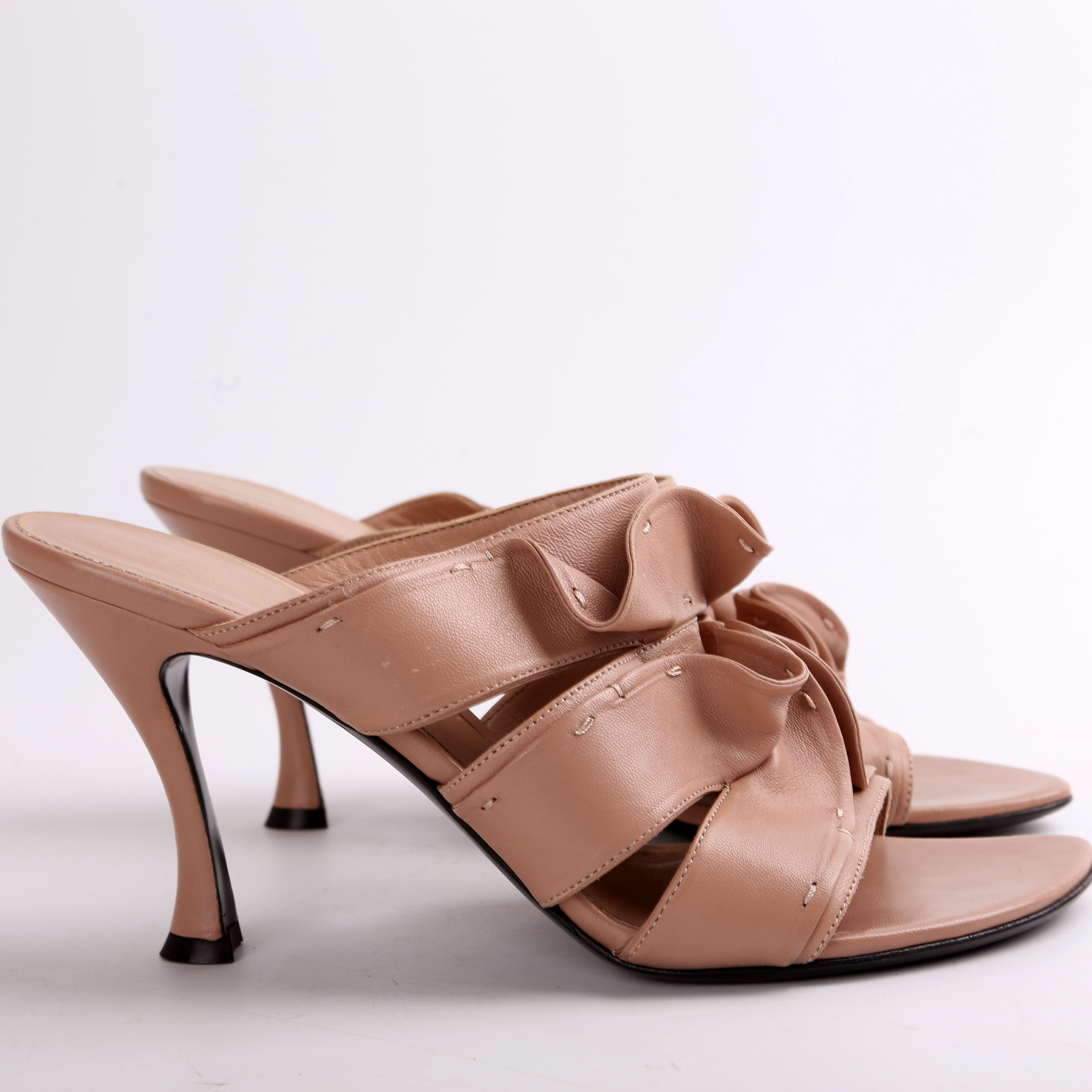 Ruched Sandal Heels Size 40