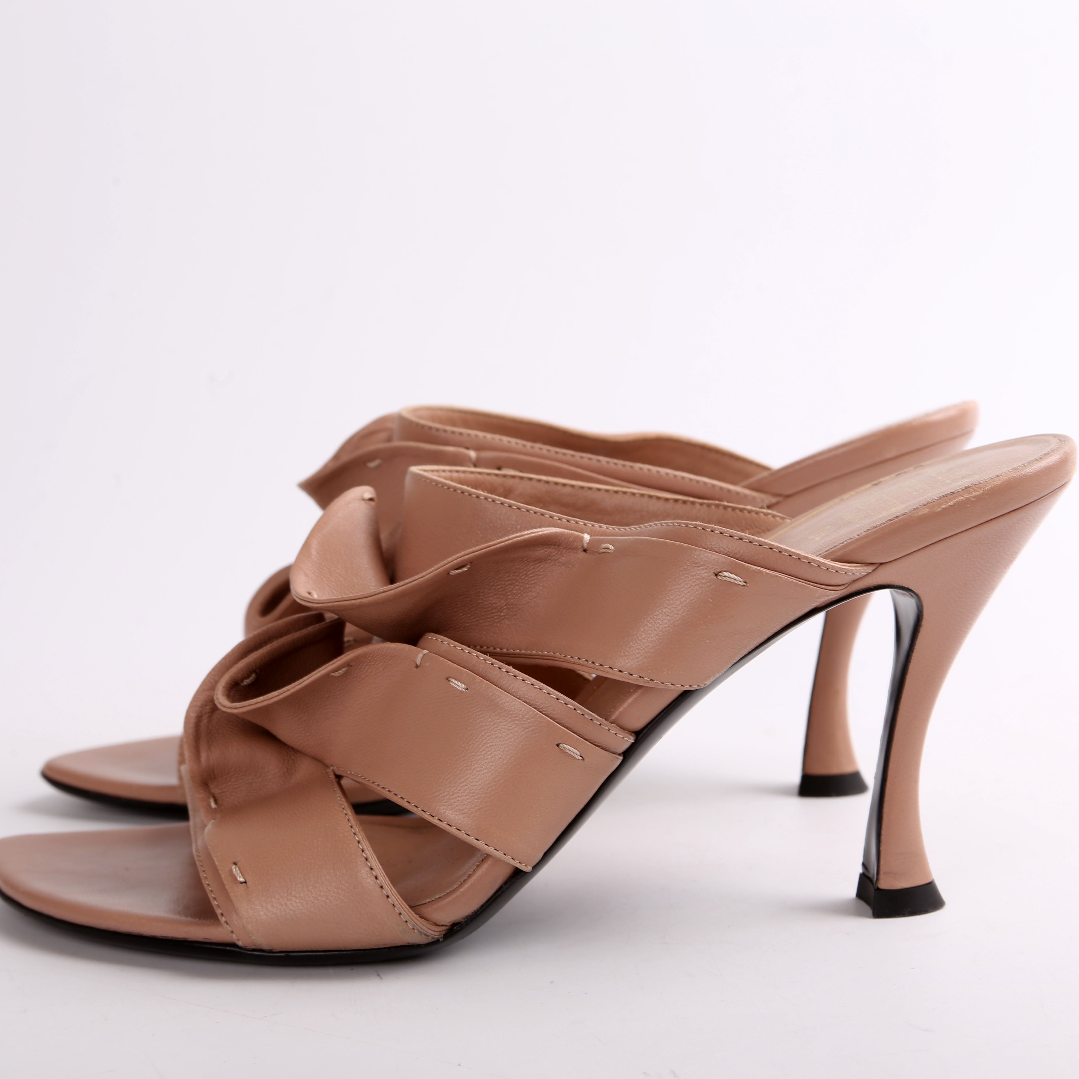 Ruched Sandal Heels Size 40