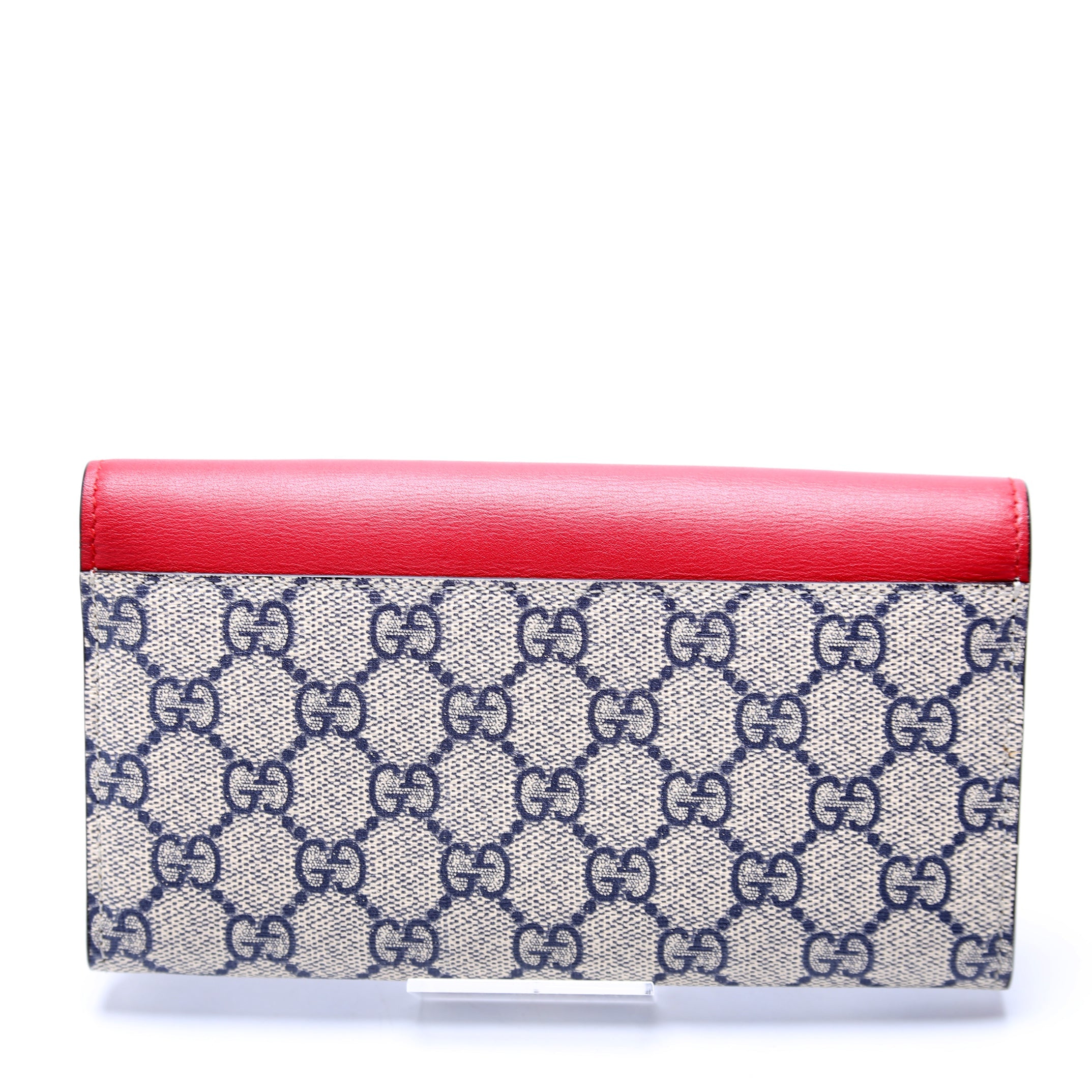 432253 GG Supreme Bow Continental Wallet Red/Navy