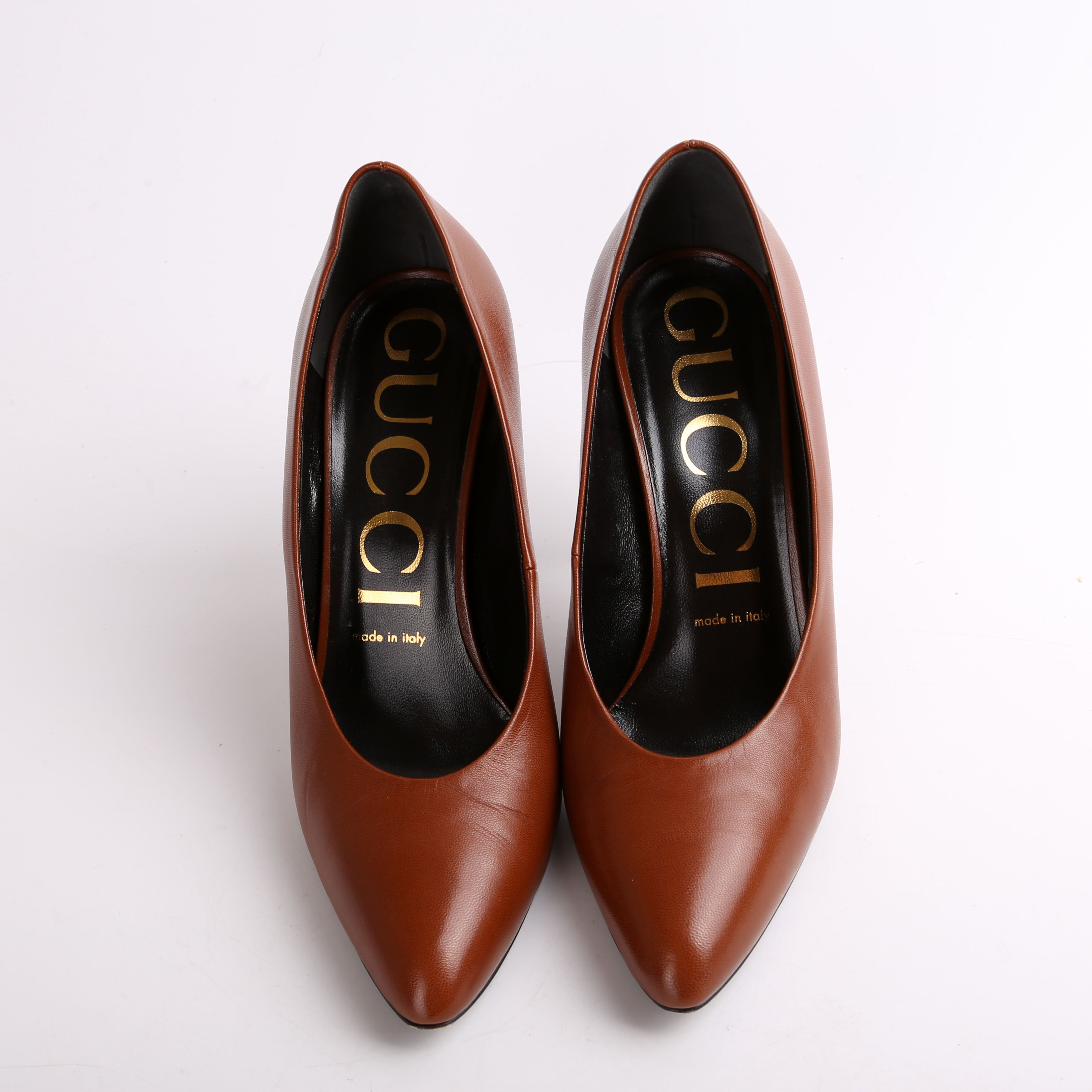 Gucci Malaga Kid Round Toe Pumps Size 38