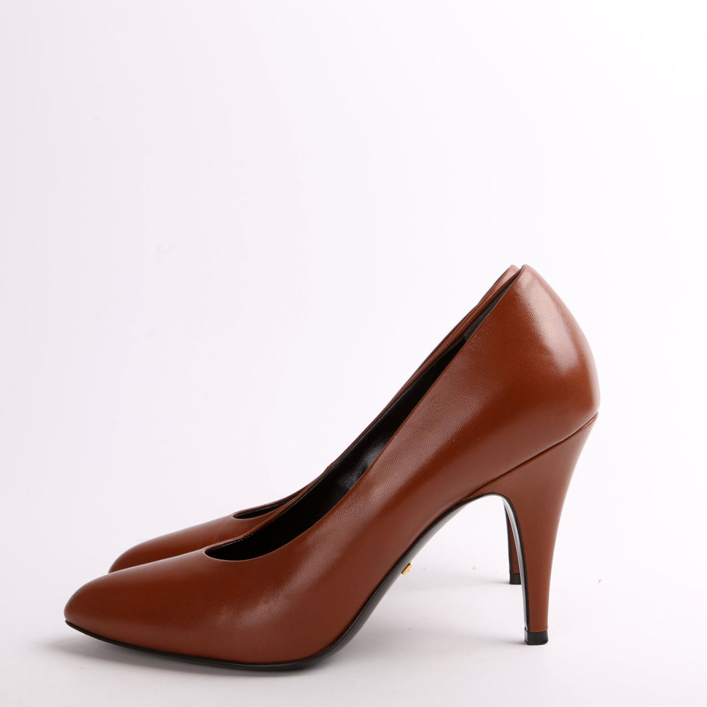 Gucci Malaga Kid Round Toe Pumps Size 38
