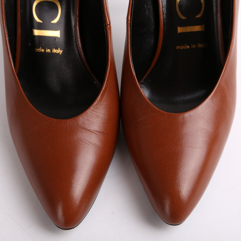 Gucci Malaga Kid Round Toe Pumps Size 38