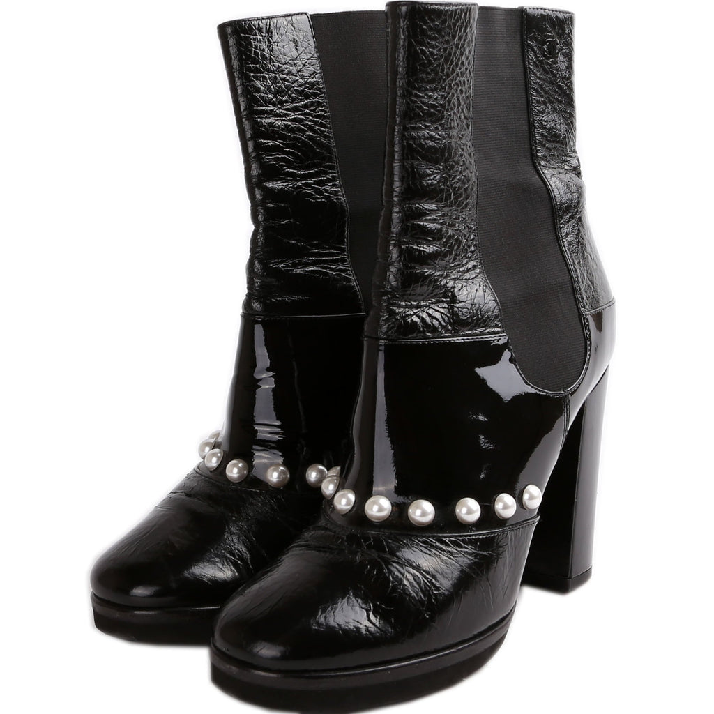 Patent Pearl CC Booties Size 38