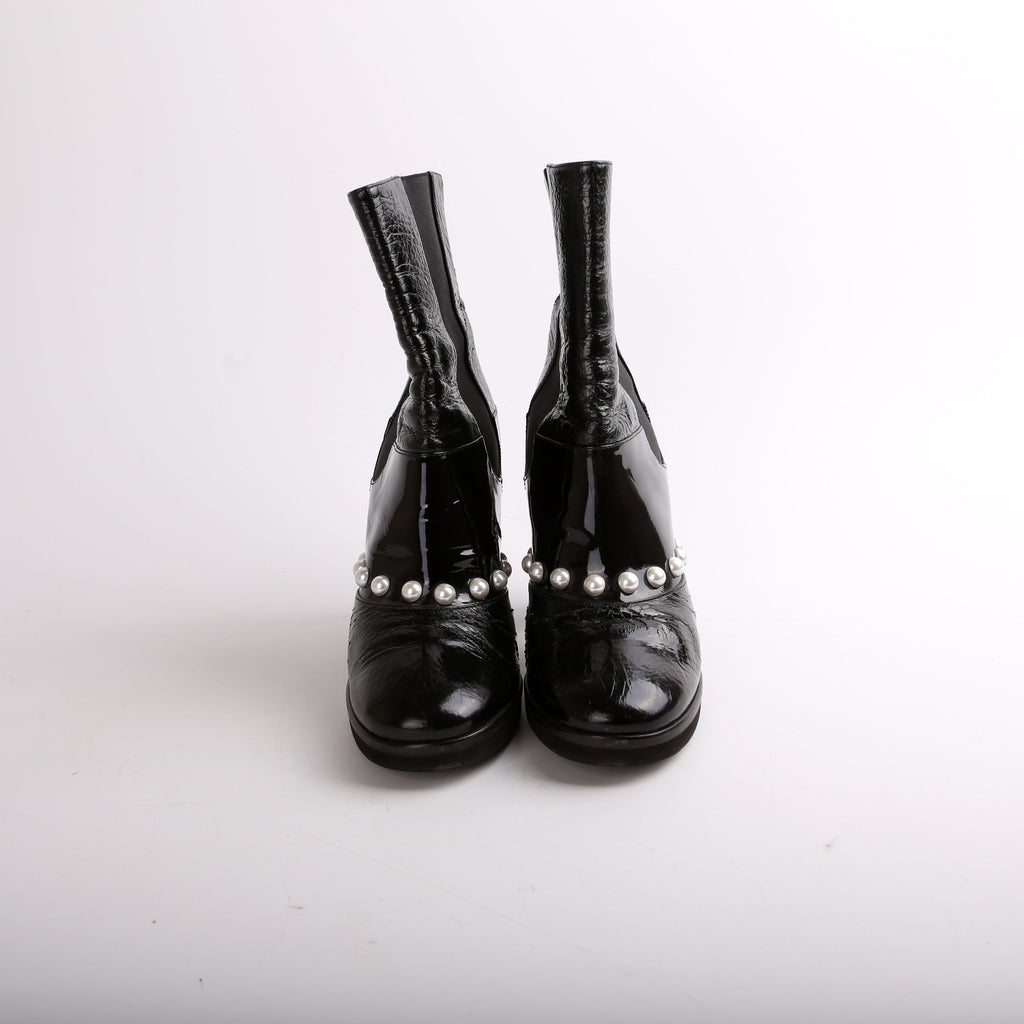 Patent Pearl CC Booties Size 38