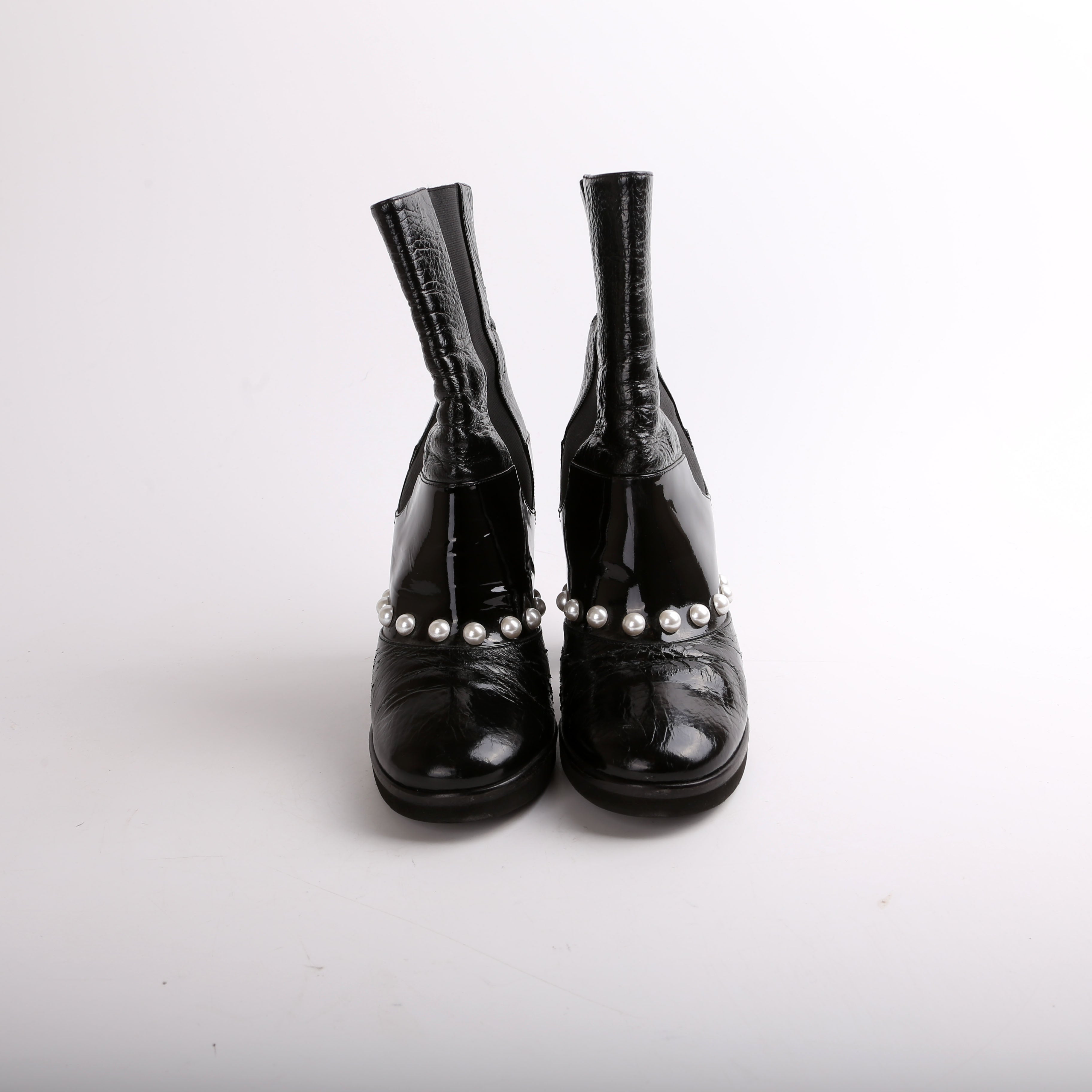Patent Pearl CC Booties Size 38