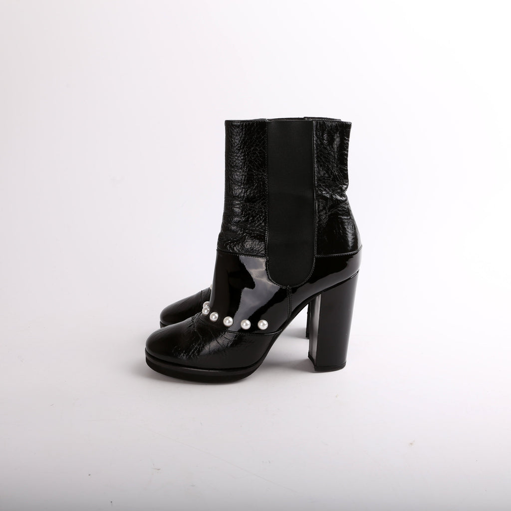 Patent Pearl CC Booties Size 38