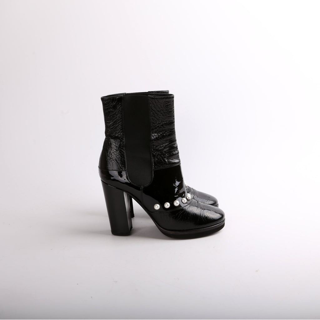 Patent Pearl CC Booties Size 38